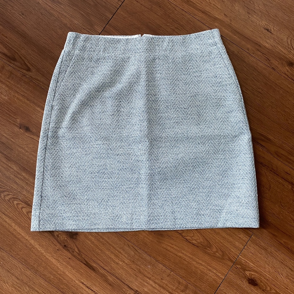 Loft Skirt Herringbone Patterned